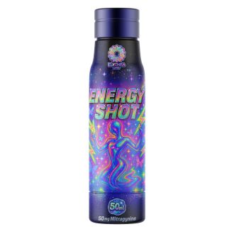 Bouteille Elythra Labs Energy Shot 50ml avec 50mg de mitragynine, complément énergétique saveur tropicale avec L-Carnitine, Taurine, complexe de vitamines B et vitamine C pour un puissant regain d’énergie.